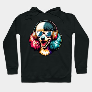 Smiling DJ Poodle Rocks the Party Night Hoodie
